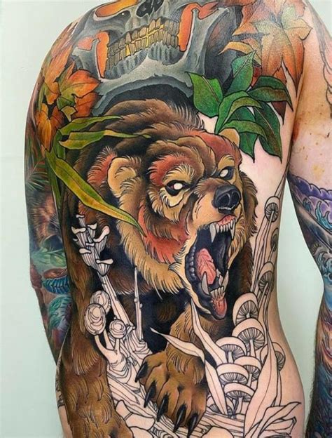 Captivate with a Japanese Bear Tattoo - Unique and Striking Designs